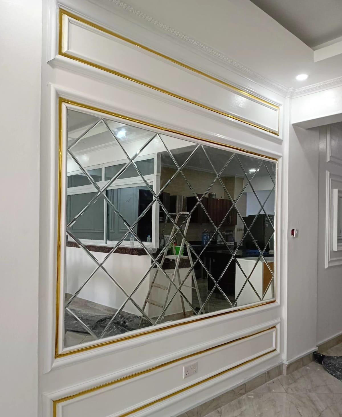 Decorative Mirror Feature Wall